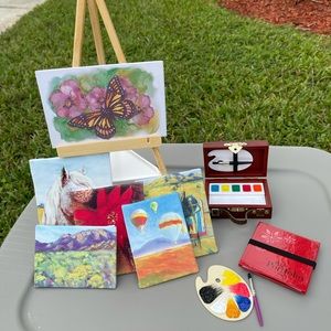 American Girl Saige’s painting set